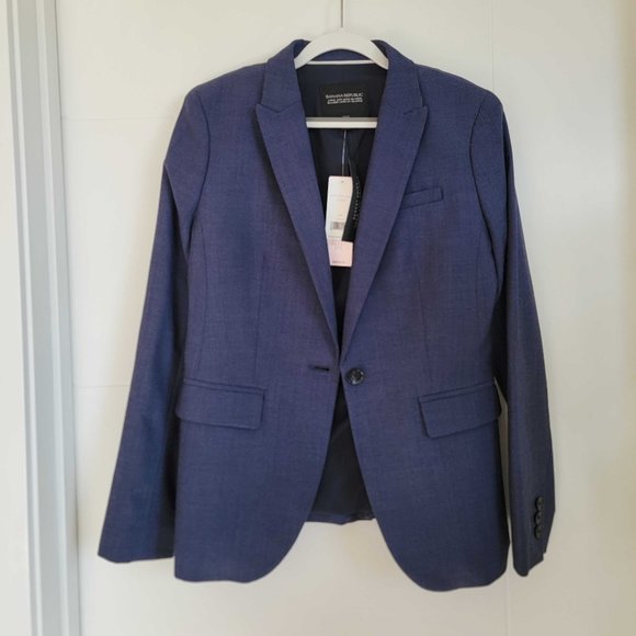 Banana Republic Navy Wool Blazer - Picture 1 of 8